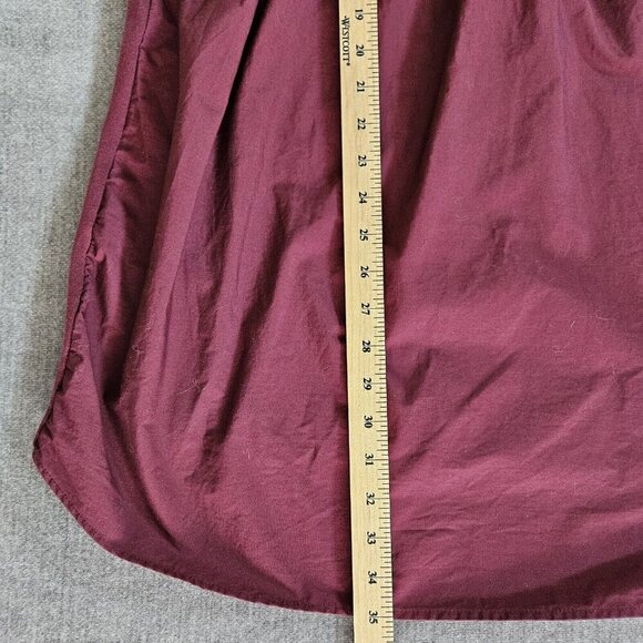 Zara Sweater Dress Womens M Burgundy LS Strech Pleated Back Short Preppy - Picture 7 of 16